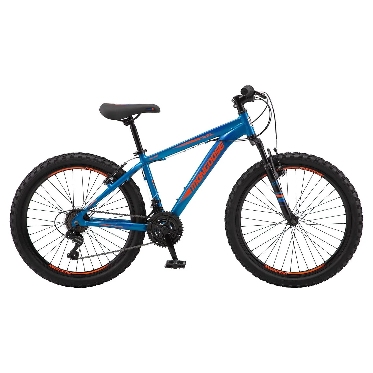 Mongoose Boys' Flatrock 24 in Mountain Bike, Blue