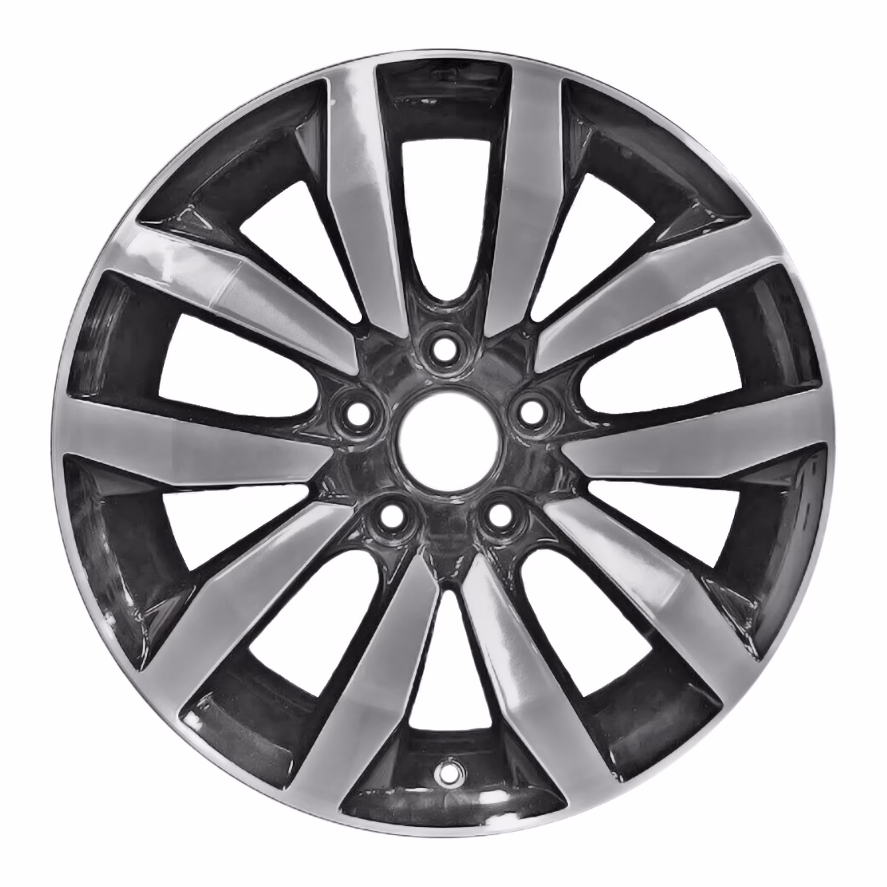 Remanufactured Machined and Painted Black Aluminum Wheel 17 x 7 42700SNXC71 fits 2014-2015 Honda Civic
