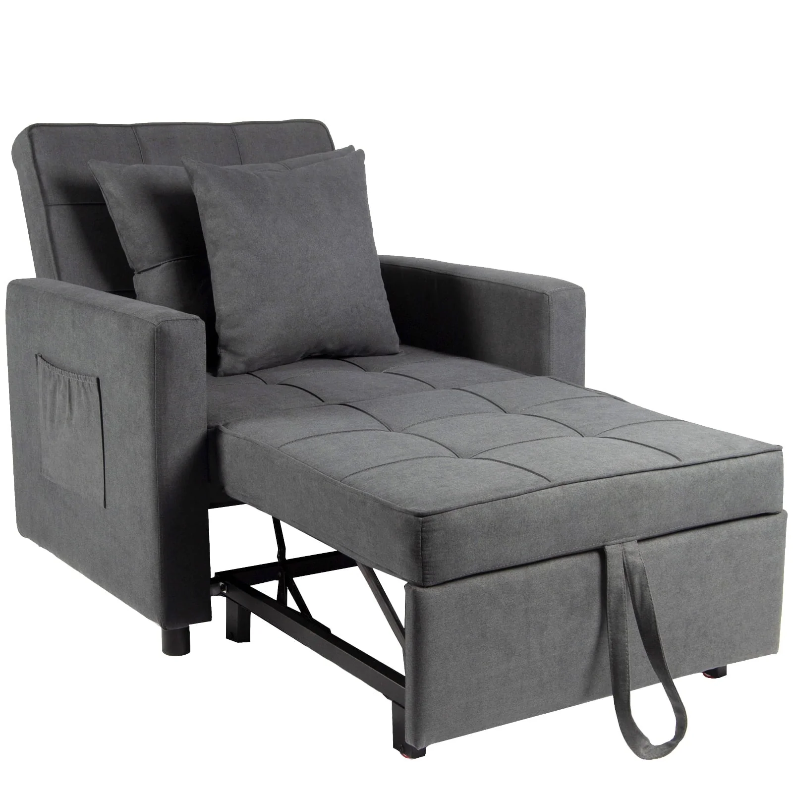 Polar Aurora Sofa Bed 3 in 1 Convertible Chair Bed Lounger Sleeper Chair Single Recliner for Small Space Adjustable Backrest